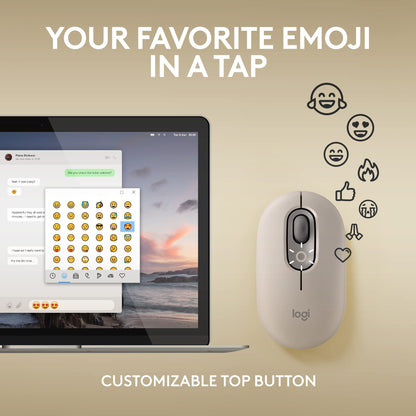 Logitech Mouse POP Inalámbrico (Mist)