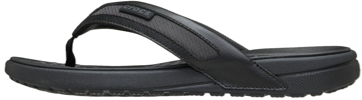 Crocs Men's Yukon Sport LR Lightweight Flip Flop Sandals, Black/Slate Grey