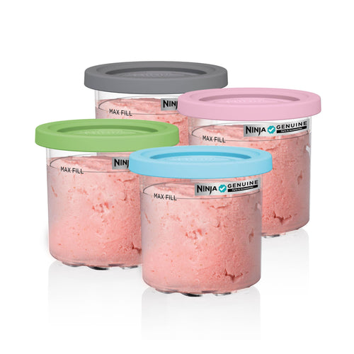 Ninja Vasos de Pinta Originales para Heladera CREAMi (Paquete de 4 / 1 Pinta c/u)