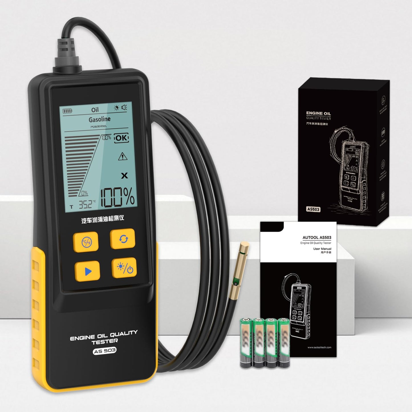 BELEY Kit de Prueba y Cambio de Aceite para Motor (Pantalla 2.8")