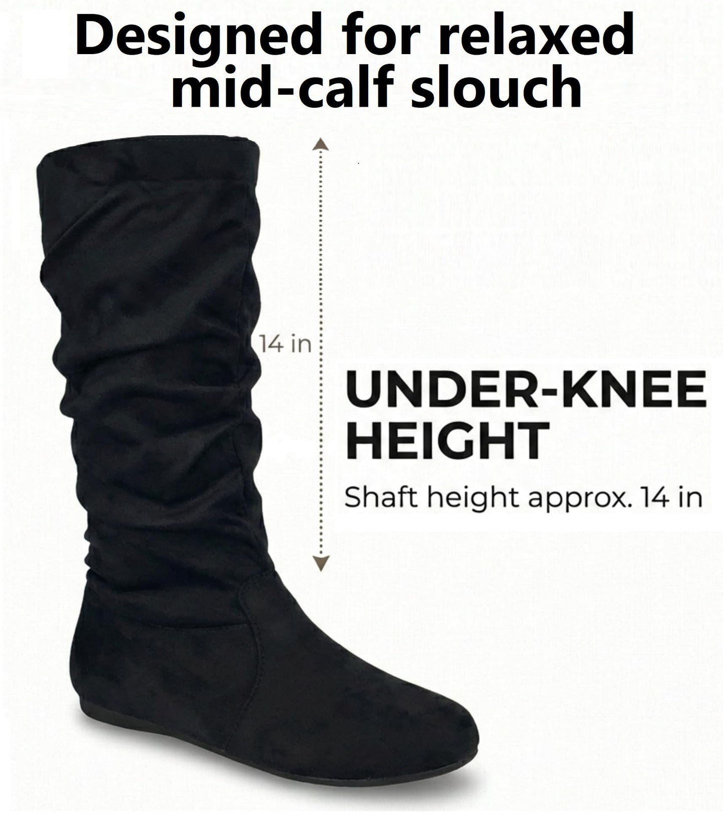 Wells Collection Botas Suaves para Mujer (Negro / Talla 7)