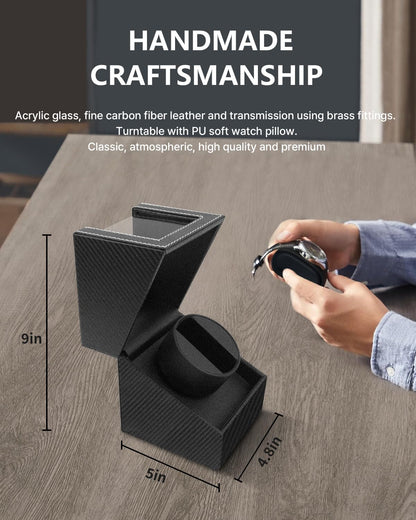 Caja de Cuerda para Relojes Automáticos (Negro)