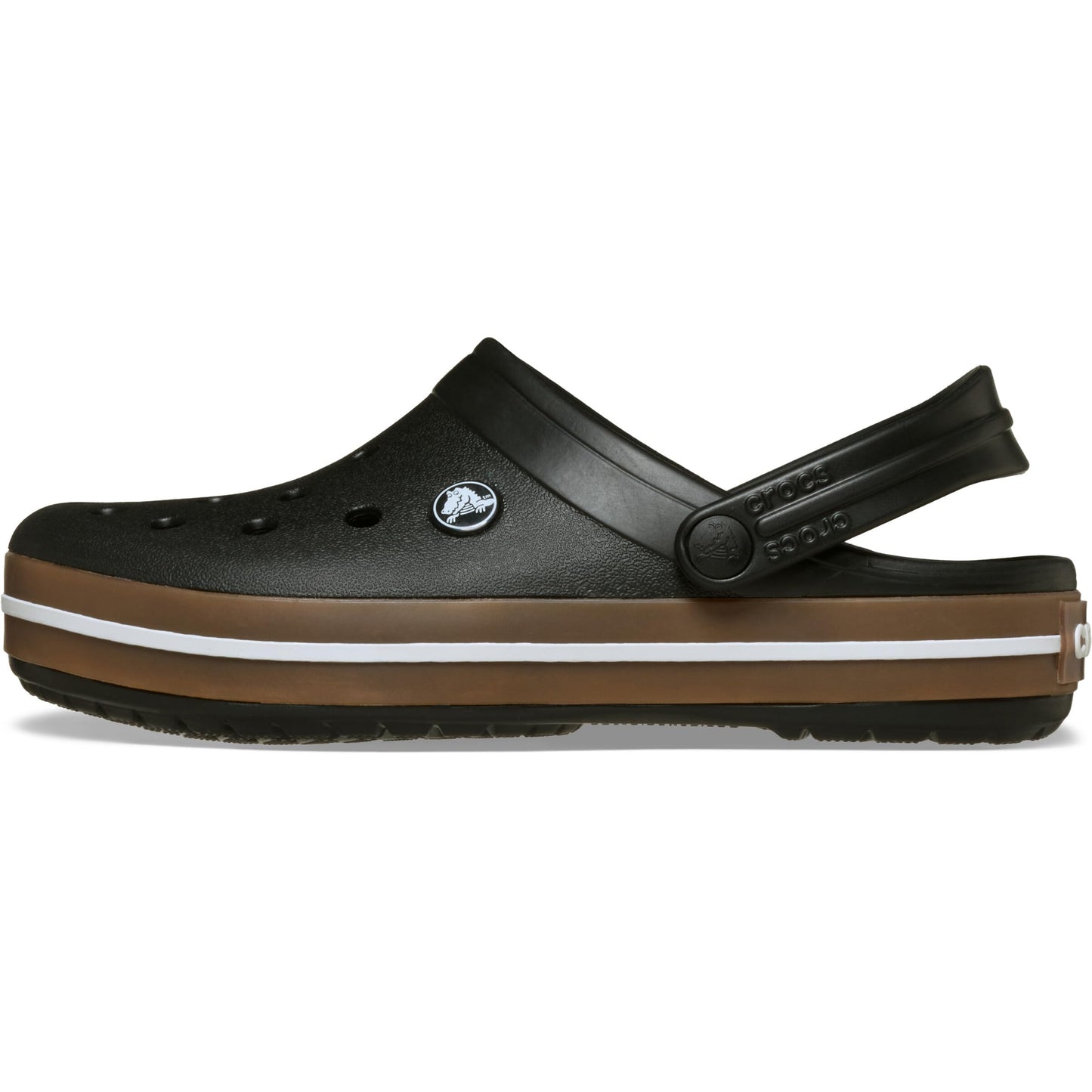 Crocs Unisex-Child Kids' Crocband Gum Clogs, Black/Gum