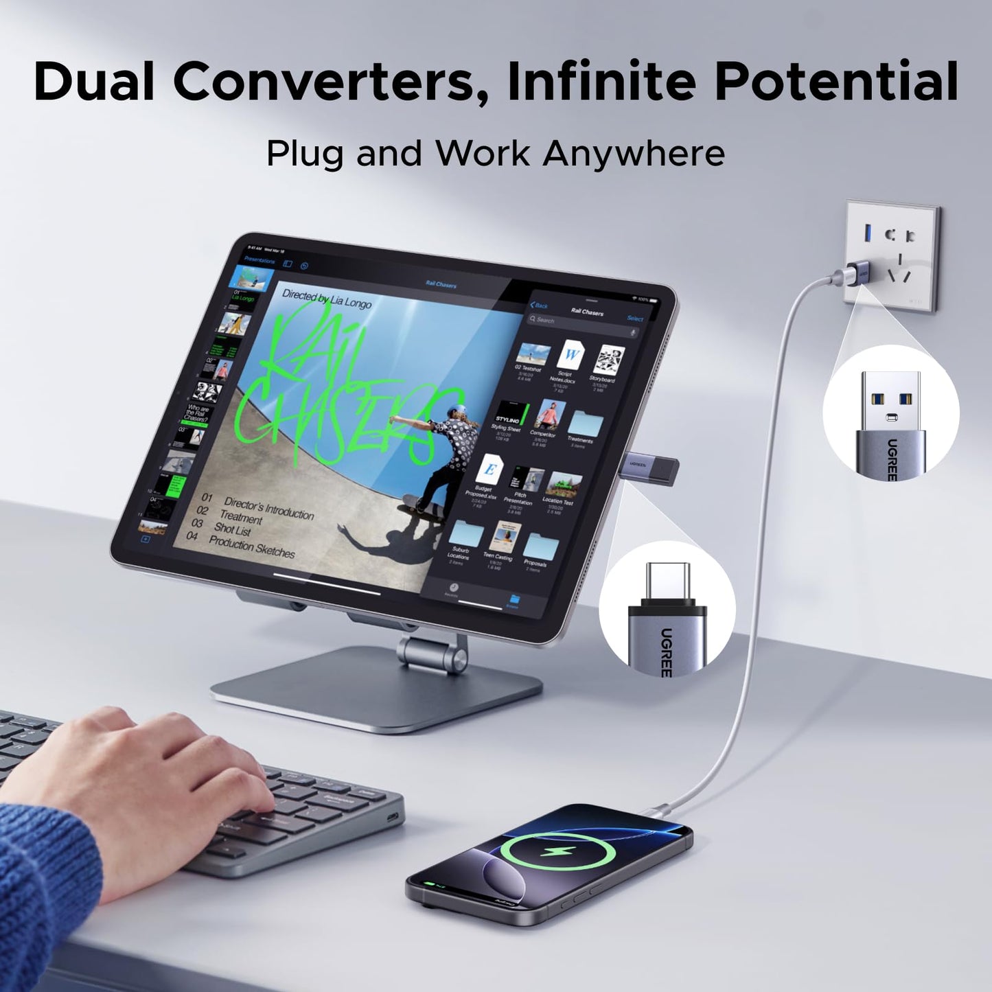 UGREEN Adaptadores USB a USB C y USB C a USB (Paquete de 4 / 10Gbps)