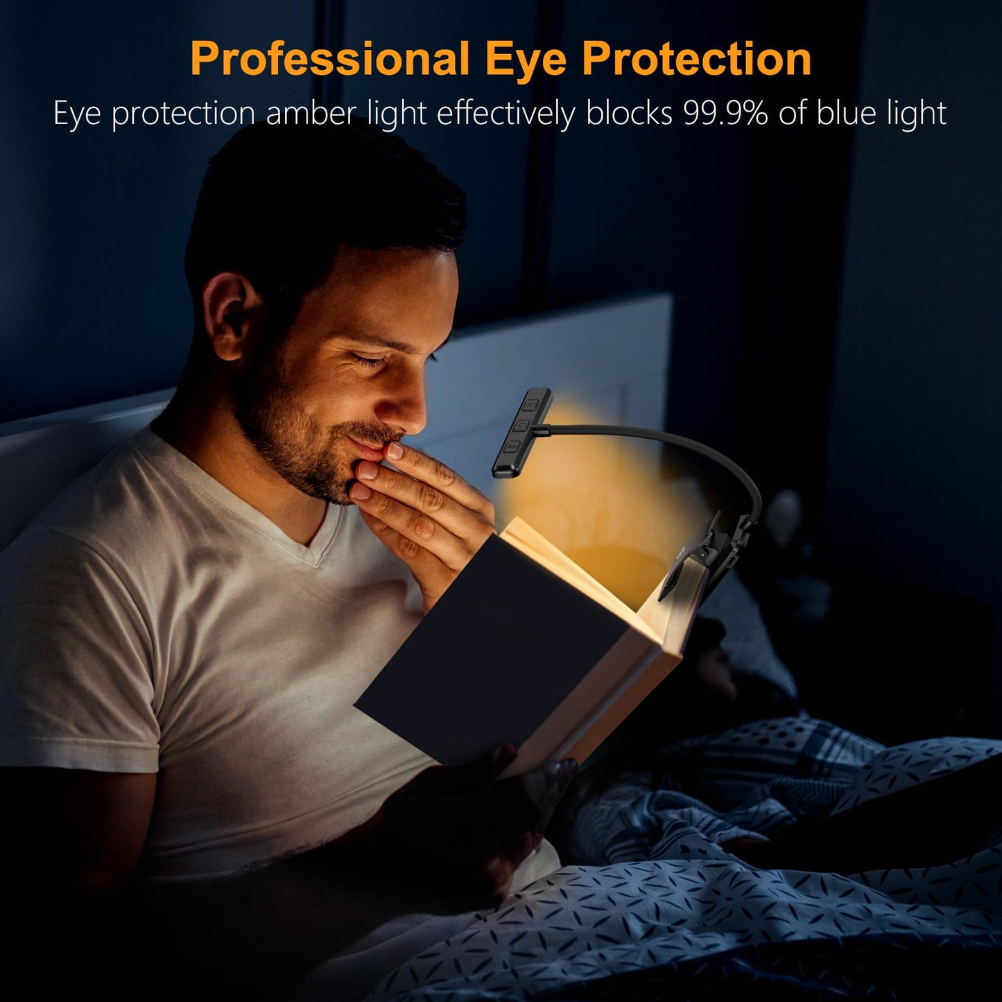 Gritin Luz de Lectura Recargable con Clip (19 LED)