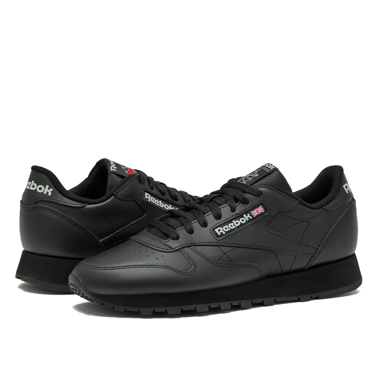 Reebok Classic Leather Sneakers for Men, Casual Tennis Mens Shoes, Core Black/Core Black/Pure Grey5