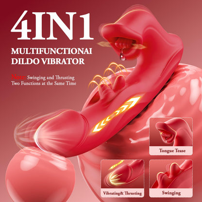 Kickiss Dildo Vibrador de Empuje (Juguetes Sexuales para Mujer)