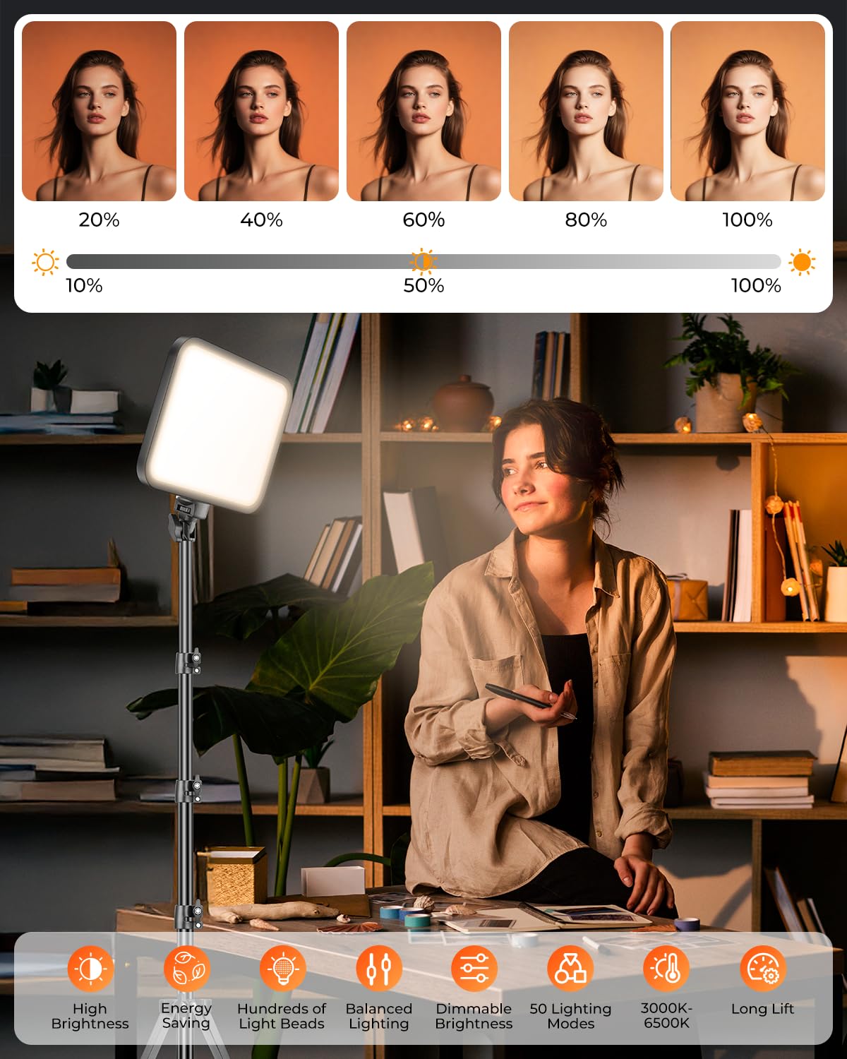 Torjim Kit de Luz LED para Video (12")