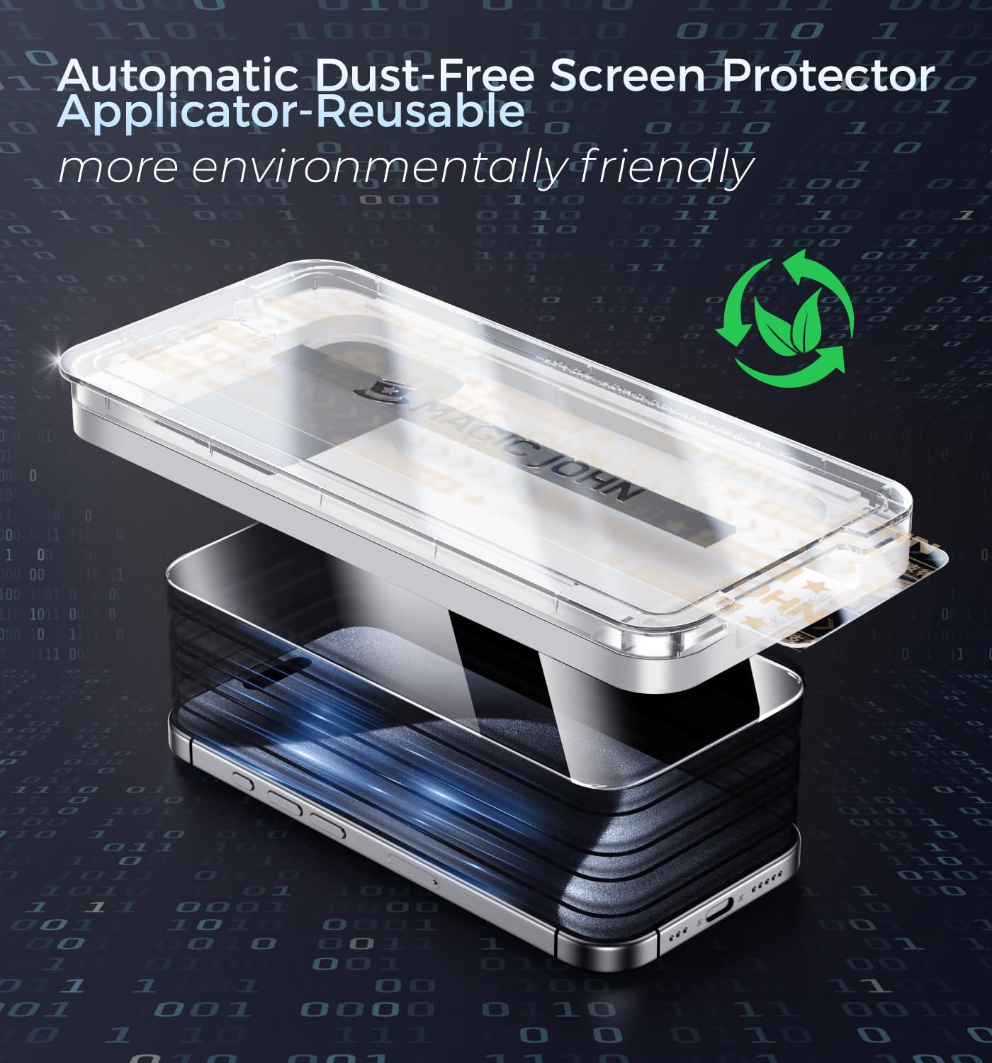 MAGIC JOHN Protector de Pantalla de Privacidad de 3ra Generación para iPhone 15 Pro (Paquete de 2)