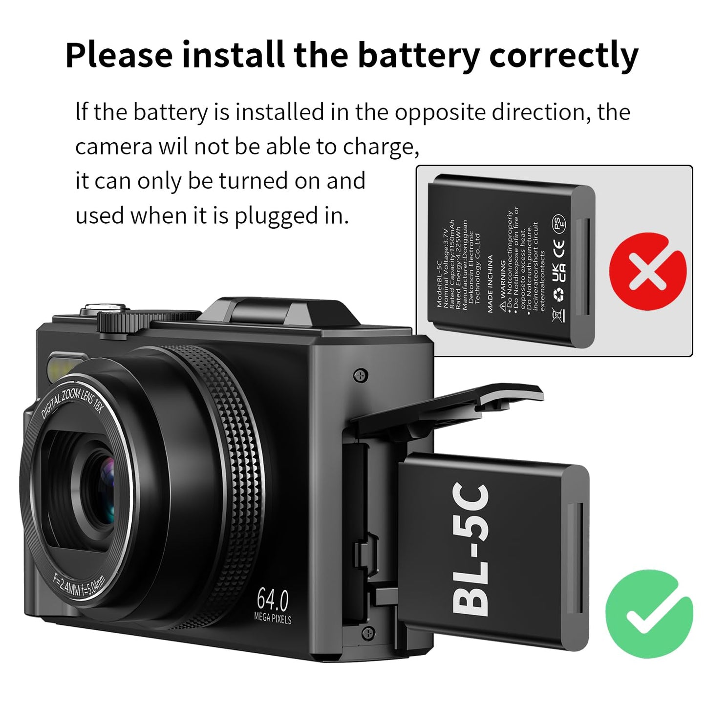 Cámara Digital 4K para Fotografía y Vlogging (32GB / Negro)