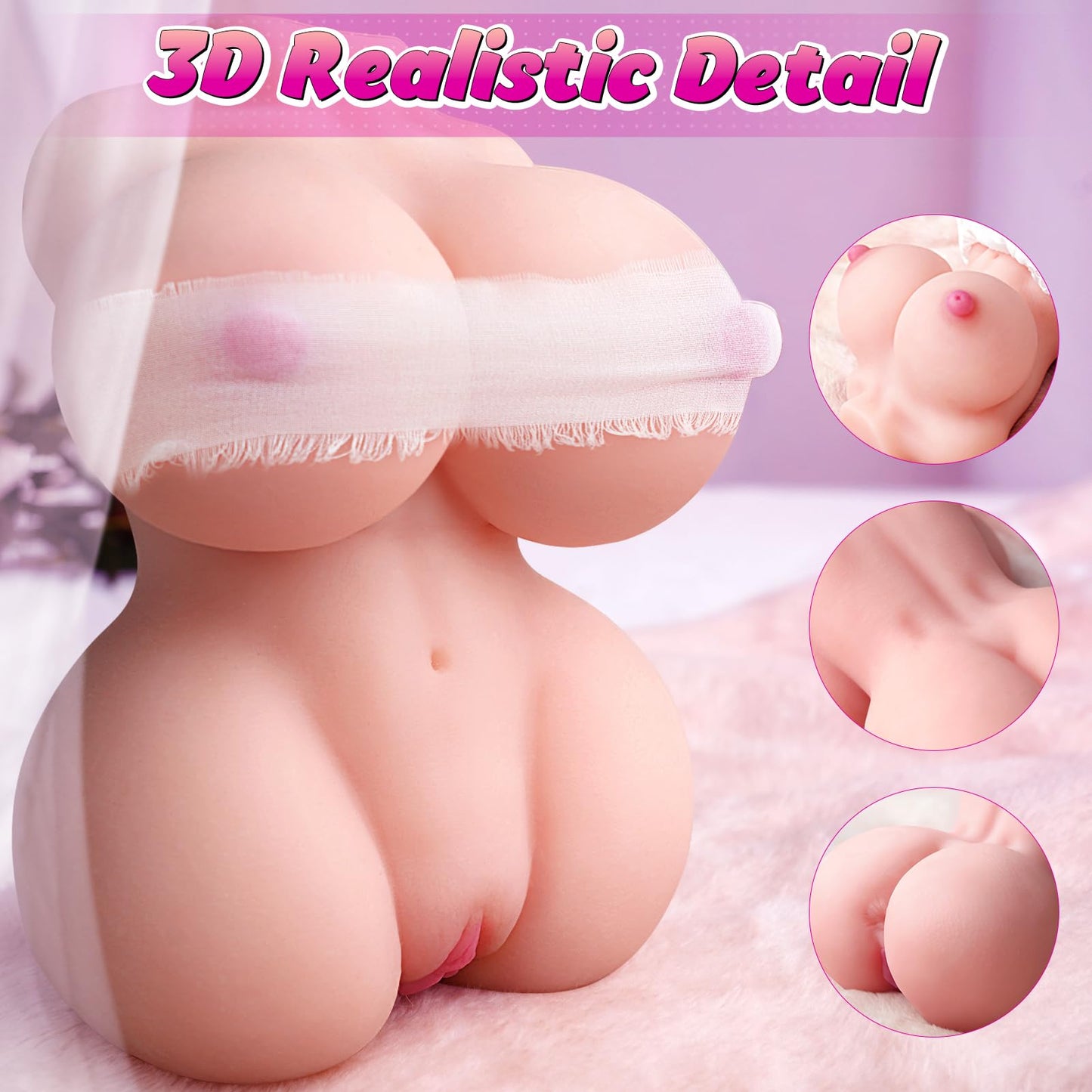 Mini Muñeca Sexual Portátil de Silicona (Masturbador Masculino)