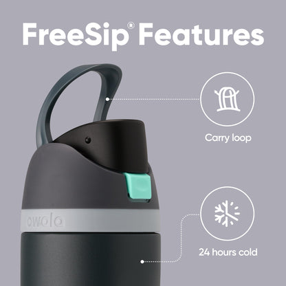 Owala Botella de Agua Aislada FreeSip de 24 oz (Marea Nebulosa)