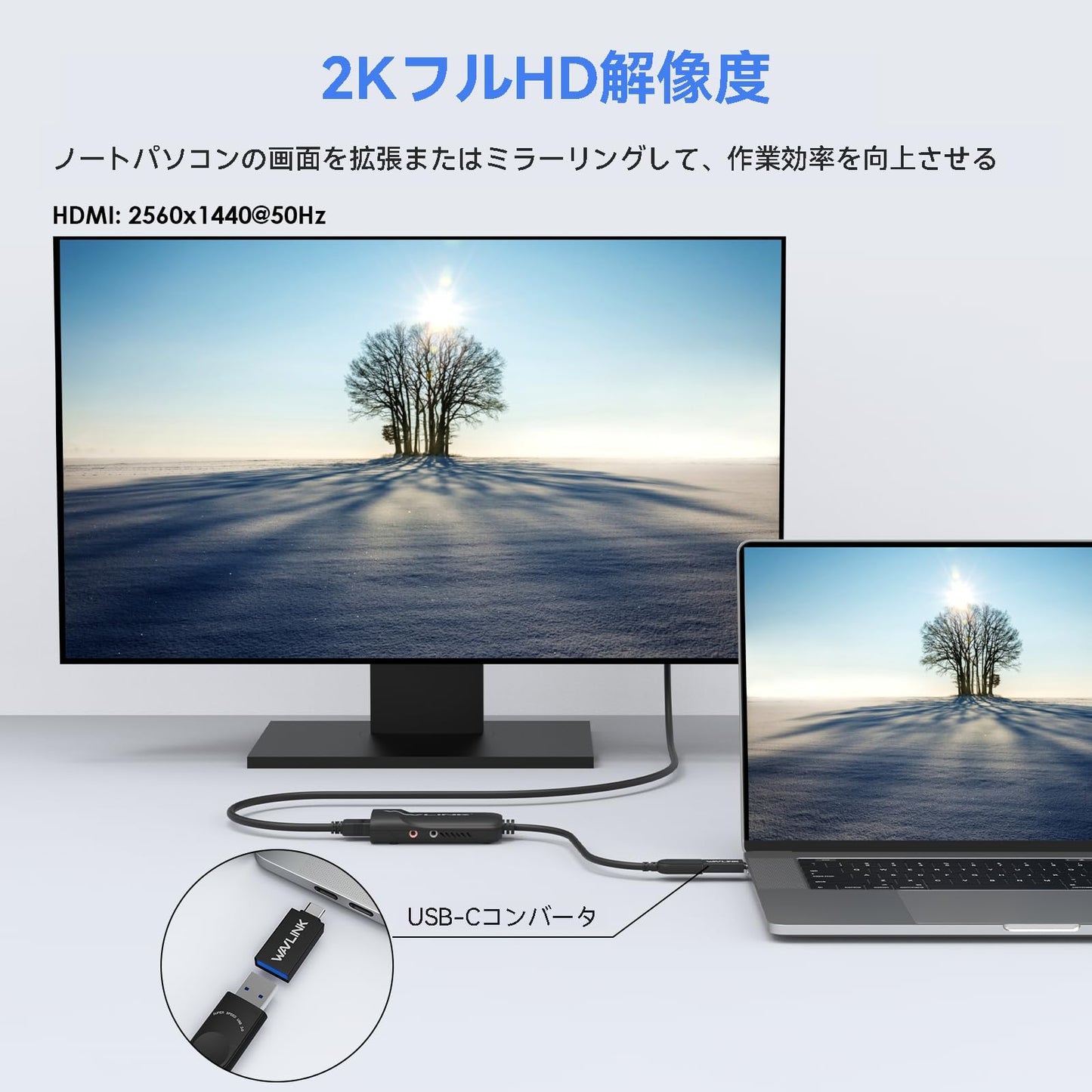 WAVLINK Adaptador de Video Universal USB 3.0/USB C a HDMI