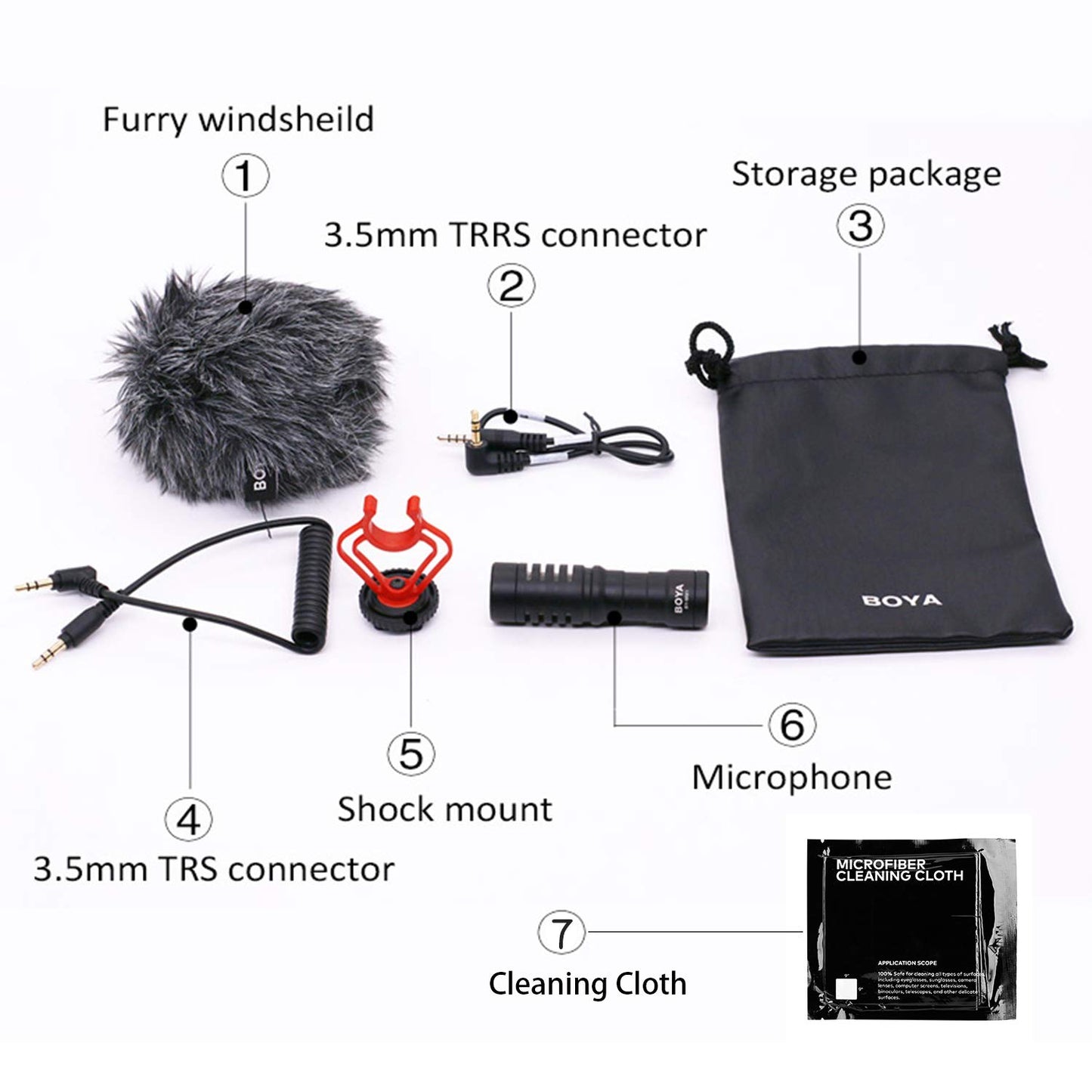 BOYA MM1 Universal Camera Microphone Super-Cardioid Shotgun Microphone with Shock Mount for Camera, Consumer, Camcorder iPhone, Android Smartphones