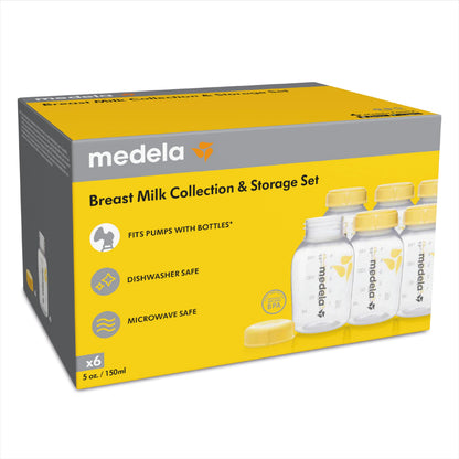 Medela Biberones para Recolección y Almacenamiento de Leche Materna (Paquete de 6)
