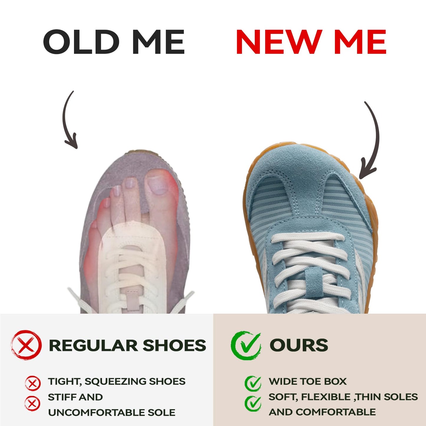 Barefoot Shoes Women Casual Sneakers, Wide Toe Box Shoes Women Zero Drop Barefoot Shoe Men, Minimalist Trail Running Shoe, Non-Slip Lightweight Breathable Comfortable Fashion Walking Hiking Shoes Unisex