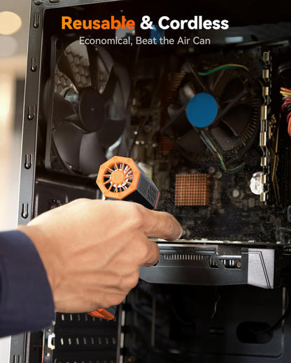 WOLFBOX Plumero de Aire Eléctrico MegaFlow 50 (110000RPM)