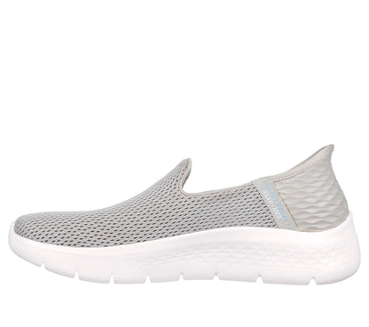 Skechers Women's Hands Free Slip-Ins Go Walk Flex-Relish Sneaker, Taupe/Blue