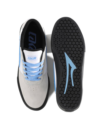Lakai Manchester Mens Skate Shoes – White Black Sky Low-Top Skateboard Sneakers for Men –