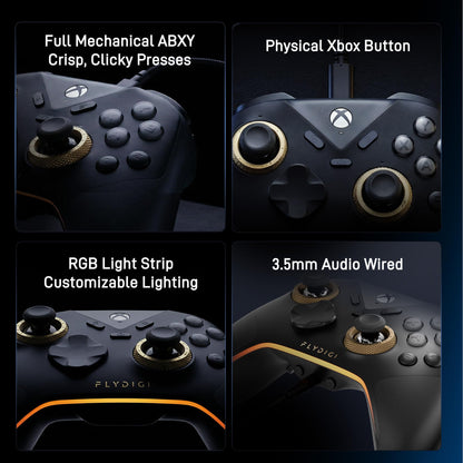 FLYDIGI VADER 5S Wired Controller for Xbox Series X|S, Xbox One, Windows 10/11, FORCEFLEX Adjustable Tension Joysticks, FORCESWITCH Triggers, 6 Remappable Buttons, 3.5mm Audio Jack