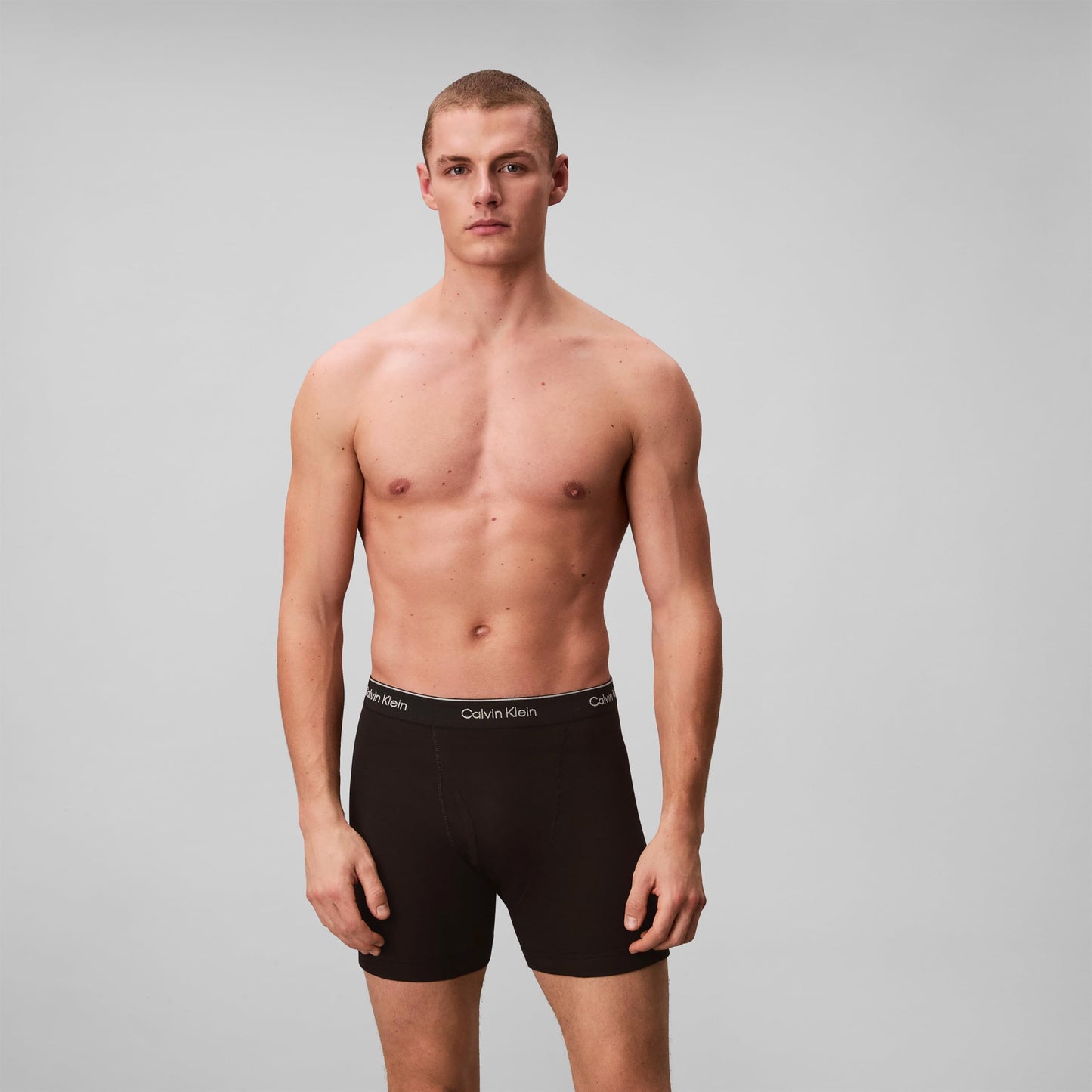 Calvin Klein Calzoncillos Bóxer de Algodón Clásicos para Hombre (Negro / Talla L / Paquete de 3)