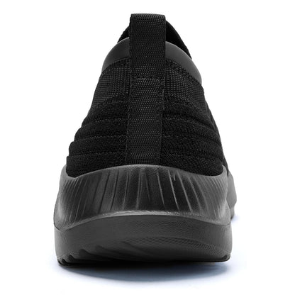 PPQ Womens Slip On Walking Shoes-Lightweight Comfort Breathable Travel Slip in Sneakers All Black
