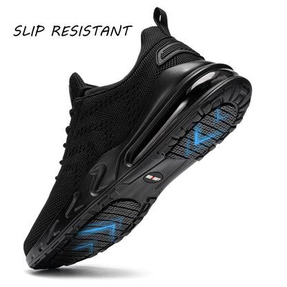 LARNMERN Men Chef Shoes Non Slip Work Waterproof Slip-on, Black