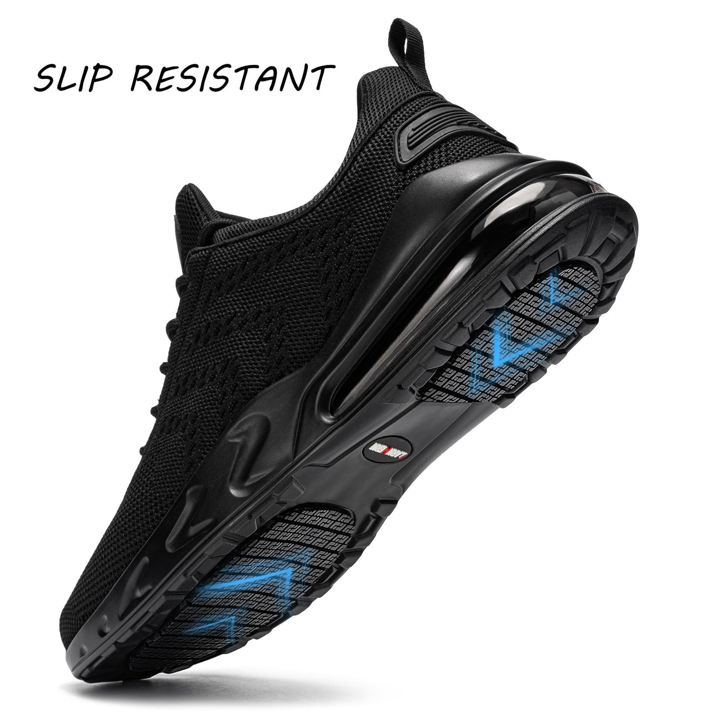 LARNMERN Men Chef Shoes Non Slip Work Waterproof Slip-on, Black