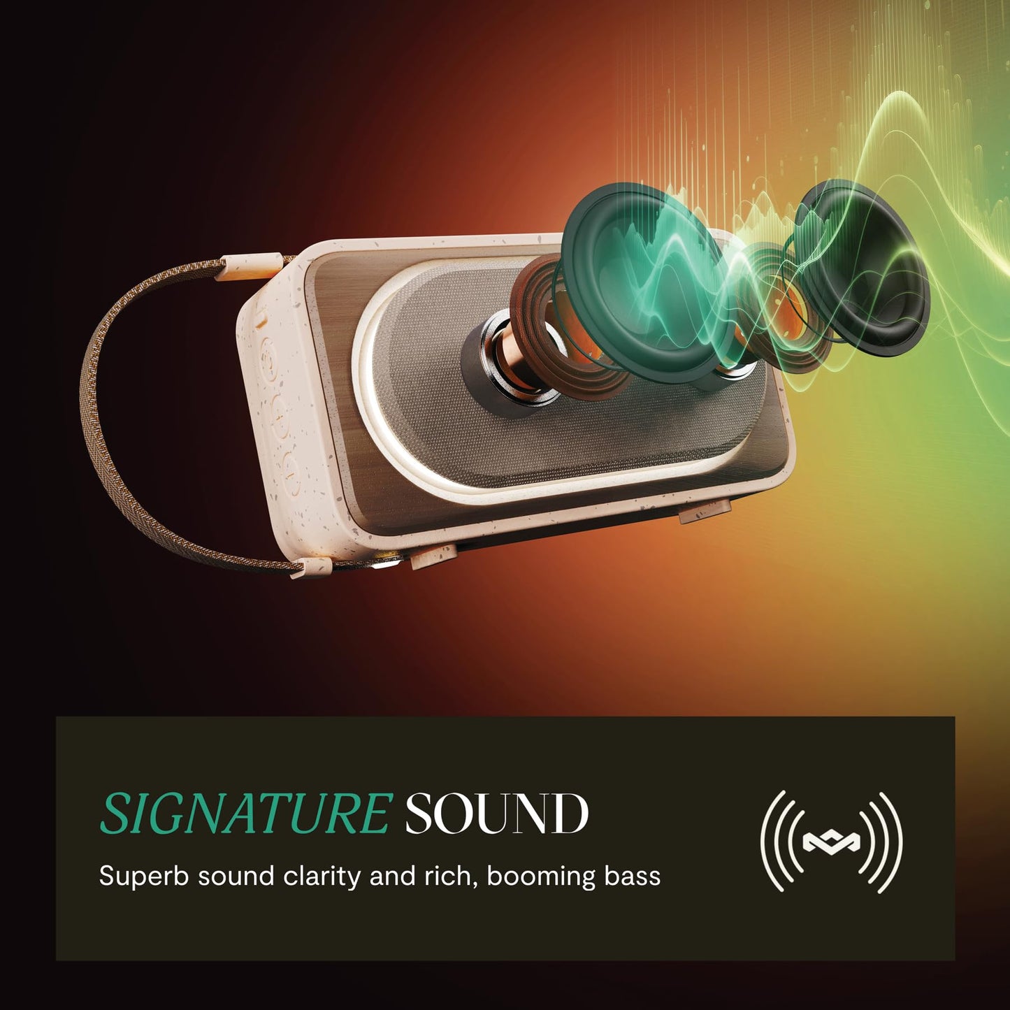 House of Marley Roots Altavoz Solar Portátil (Crema / 14 Horas)