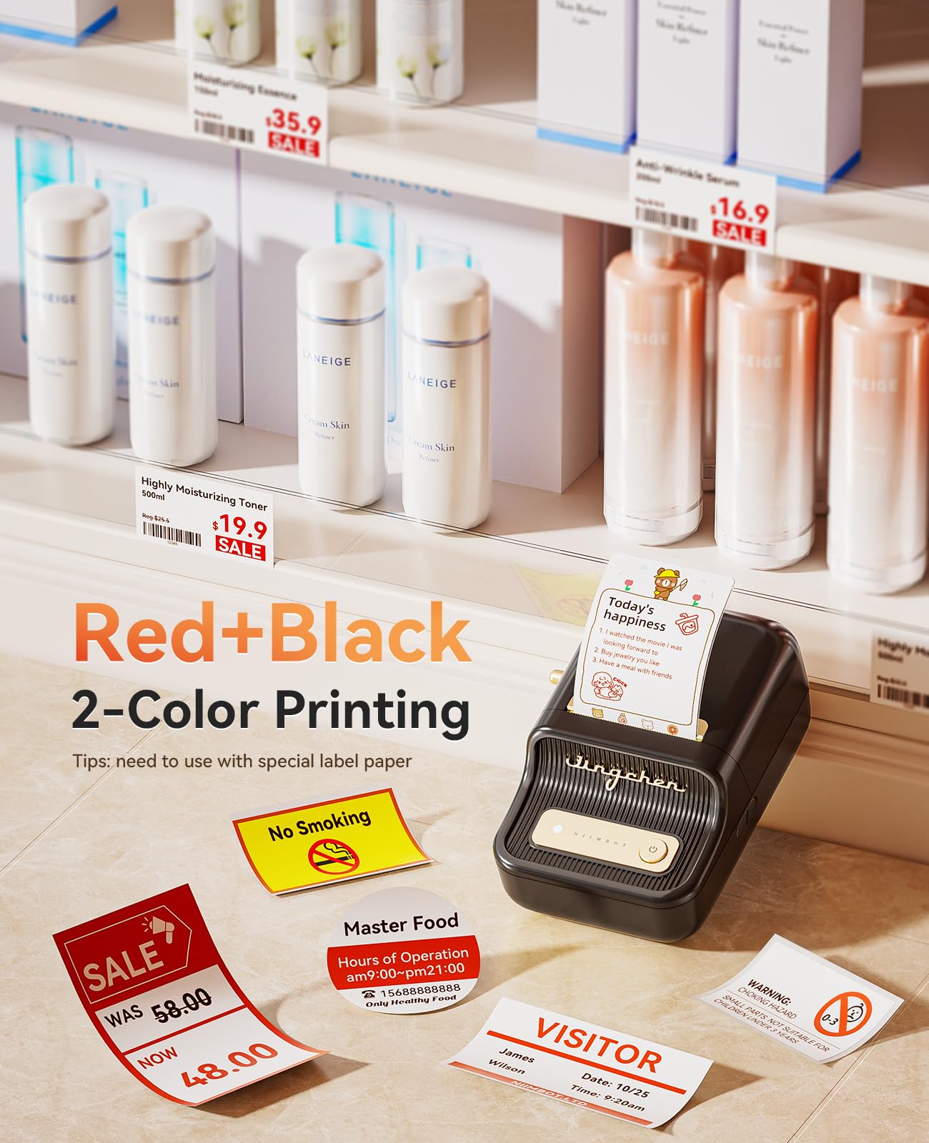 NIIMBOT Fabricante de Etiquetas B21 Pro (300DPI / Negro)