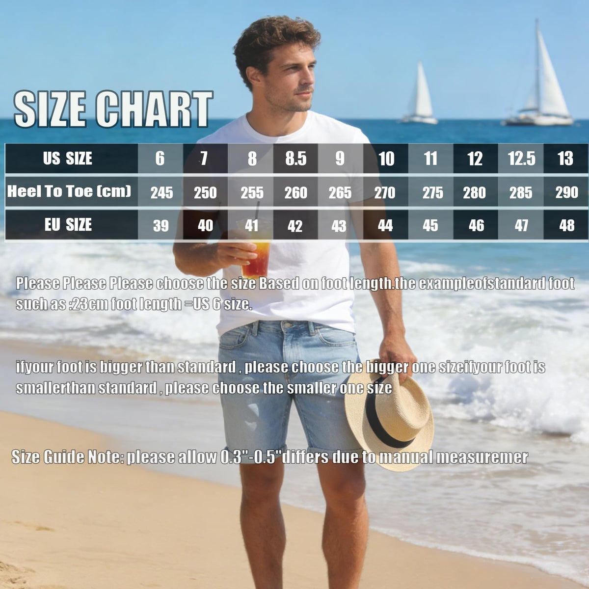 MDIOEP Men's Casual Leather Flip Flops Comfortable Cushion Sole Beach Thongs with Arch Support Home Outdoor Water Resistant Non-Slip Slides Sandals (khaki