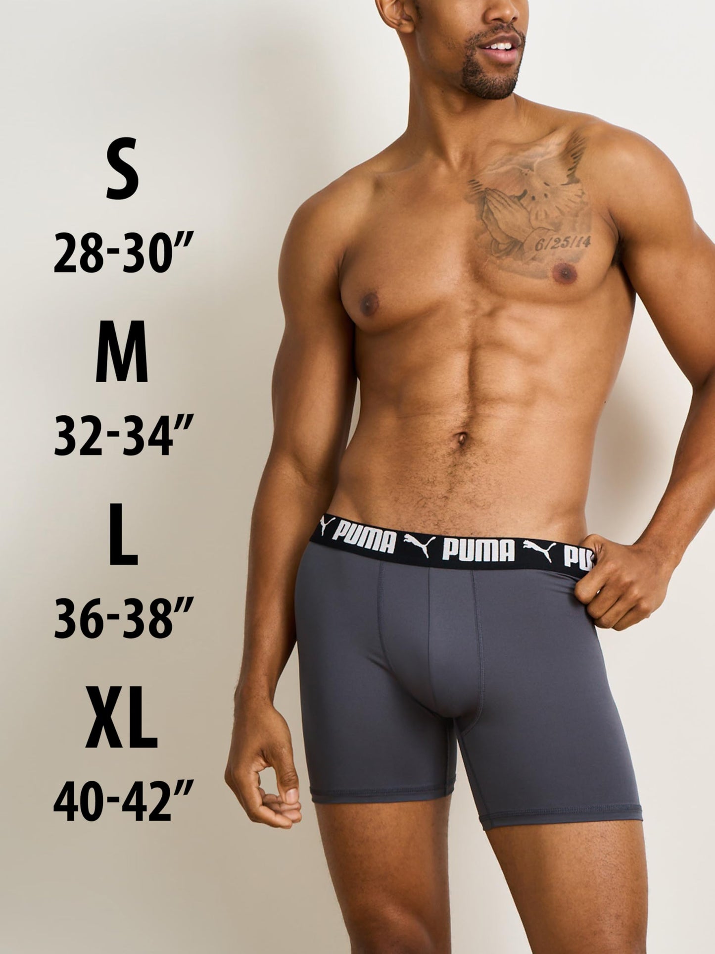 PUMA Calzoncillos Bóxer de Rendimiento para Hombre (Paquete de 5 / Talla M)
