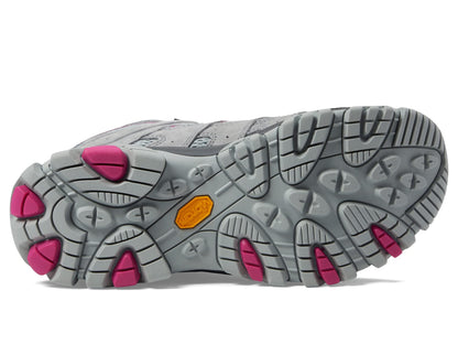 Merrell Women's Moab 3 Mid Waterproof Hiking Boot, Monument/Fuchsia