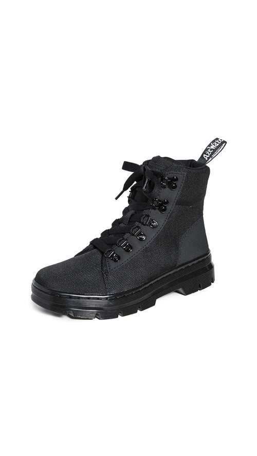 Dr. Martens Women's Combs W Combat Boot, Black/Black
