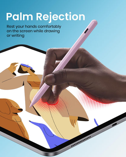 Hastraith Lápiz Óptico Stylus con Carga Rápida para iPad (Rosa)