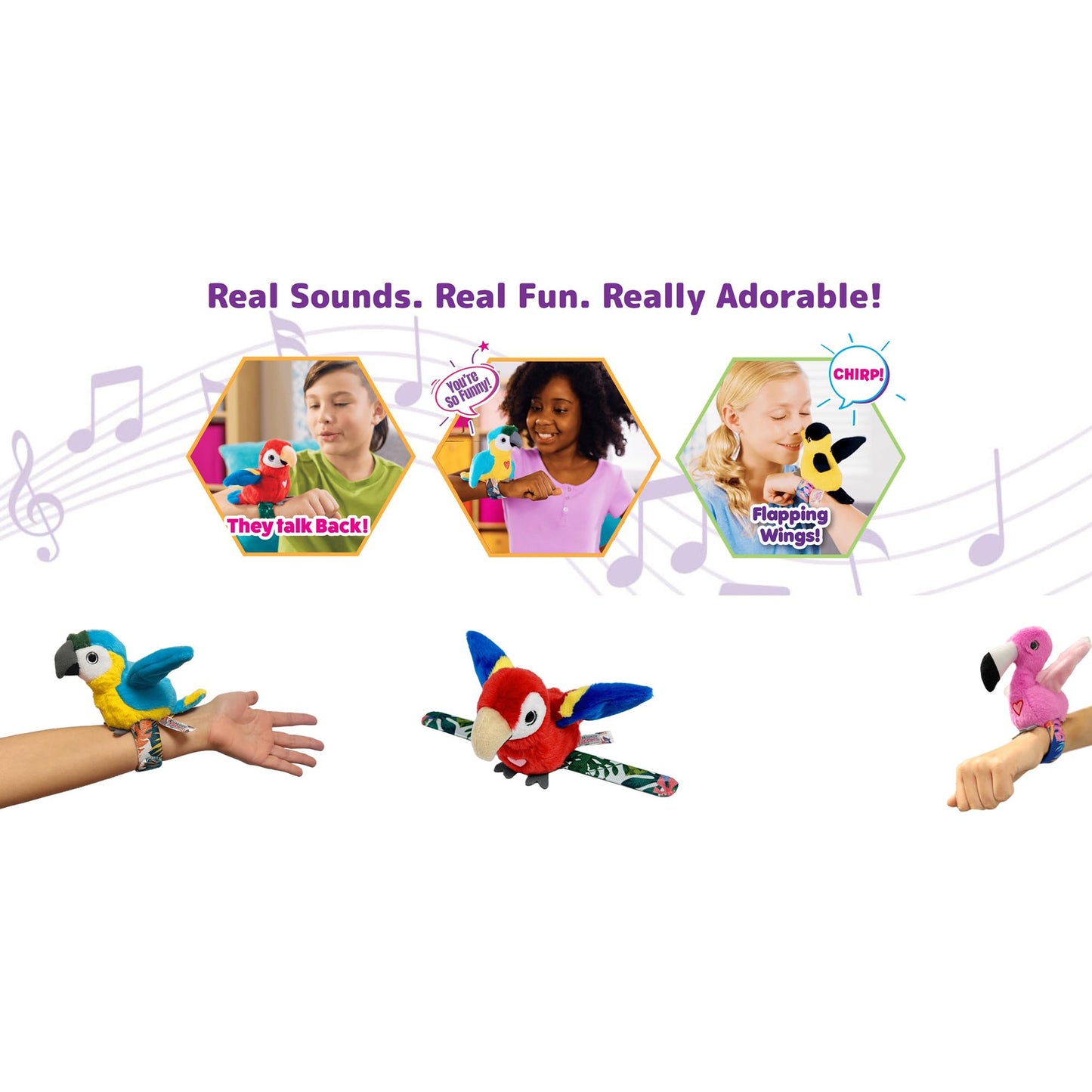 Happy Yappers Pájaros de Peluche Interactivos (Paquete de 2)