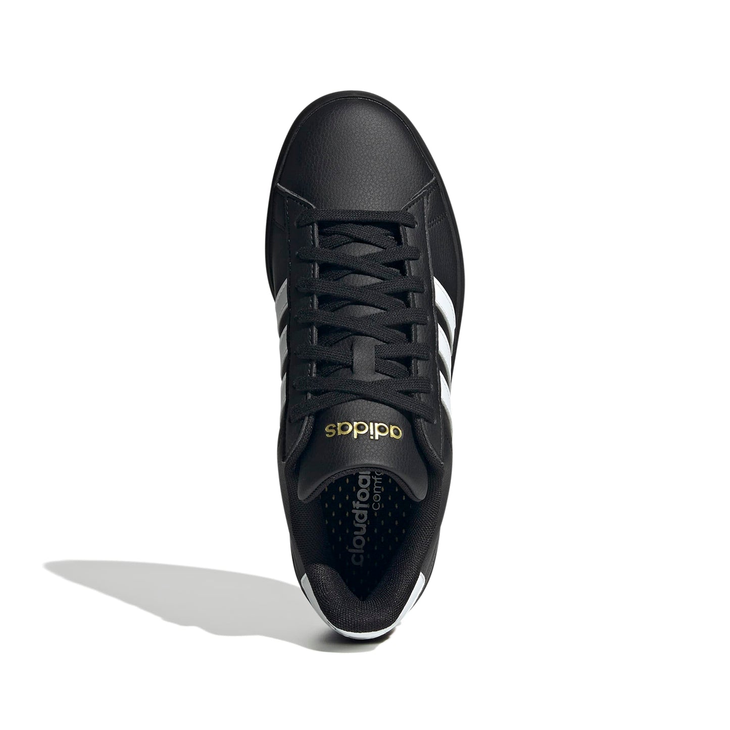 Adidas Women's Grand Court 2.0, Black/White/Gold Metallic