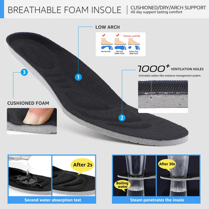 HKR Zapatos para Caminar con Plataforma para Mujer (Negro/Blanco / Talla 10 US)