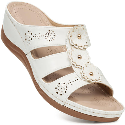 Ablanczoom Womens Sandals Wedge Shoes: Comfortable Dressy Open Toe Wedges Casual Slip On Summer Platform Sandal for Walking Outdoor