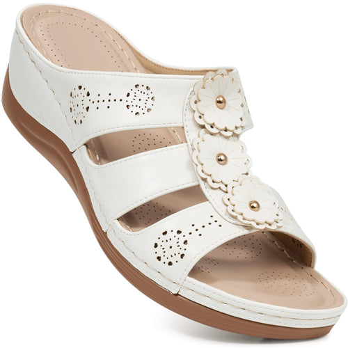 Ablanczoom Womens Sandals Wedge Shoes: Comfortable Dressy Open Toe Wedges Casual Slip On Summer Platform Sandal for Walking Outdoor