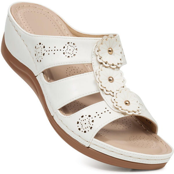 Ablanczoom Womens Sandals Wedge Shoes: Comfortable Dressy Open Toe Wedges Casual Slip On Summer Platform Sandal for Walking Outdoor