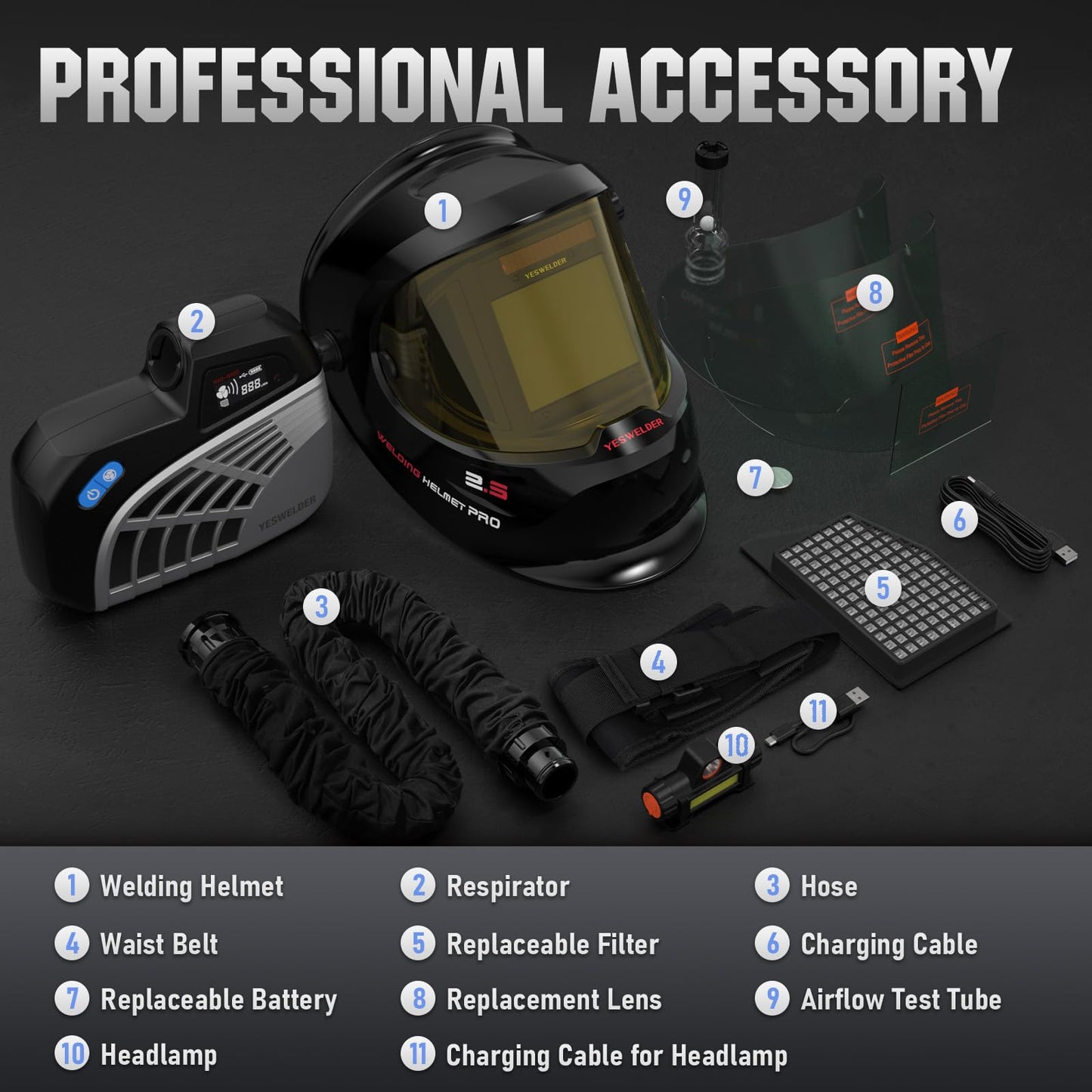 YESWELDER Casco de Soldadura Auto-oscurecible (LYG-Q800D)