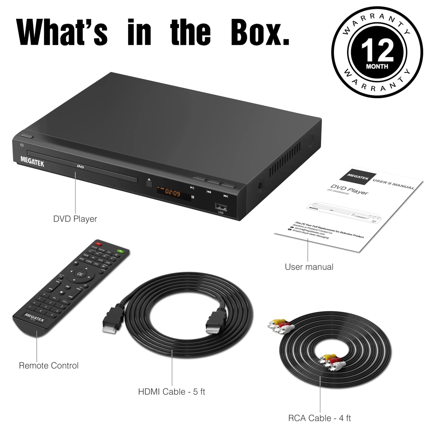 MEGATEK Reproductor de DVD HDMI Multirregión
