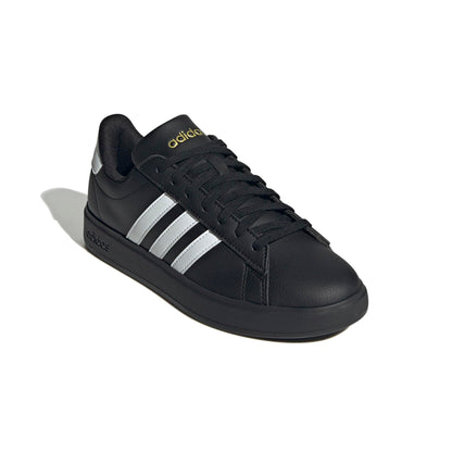 Adidas Women's Grand Court 2.0, Black/White/Gold Metallic