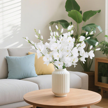 ICBOX Flores de Gladiolos Artificiales (Paquete de 2 Manchas / Blanco)