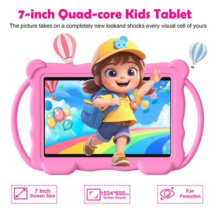 Nyxolaria Tableta para Niños de 7 Pulgadas (32GB / Rosa)
