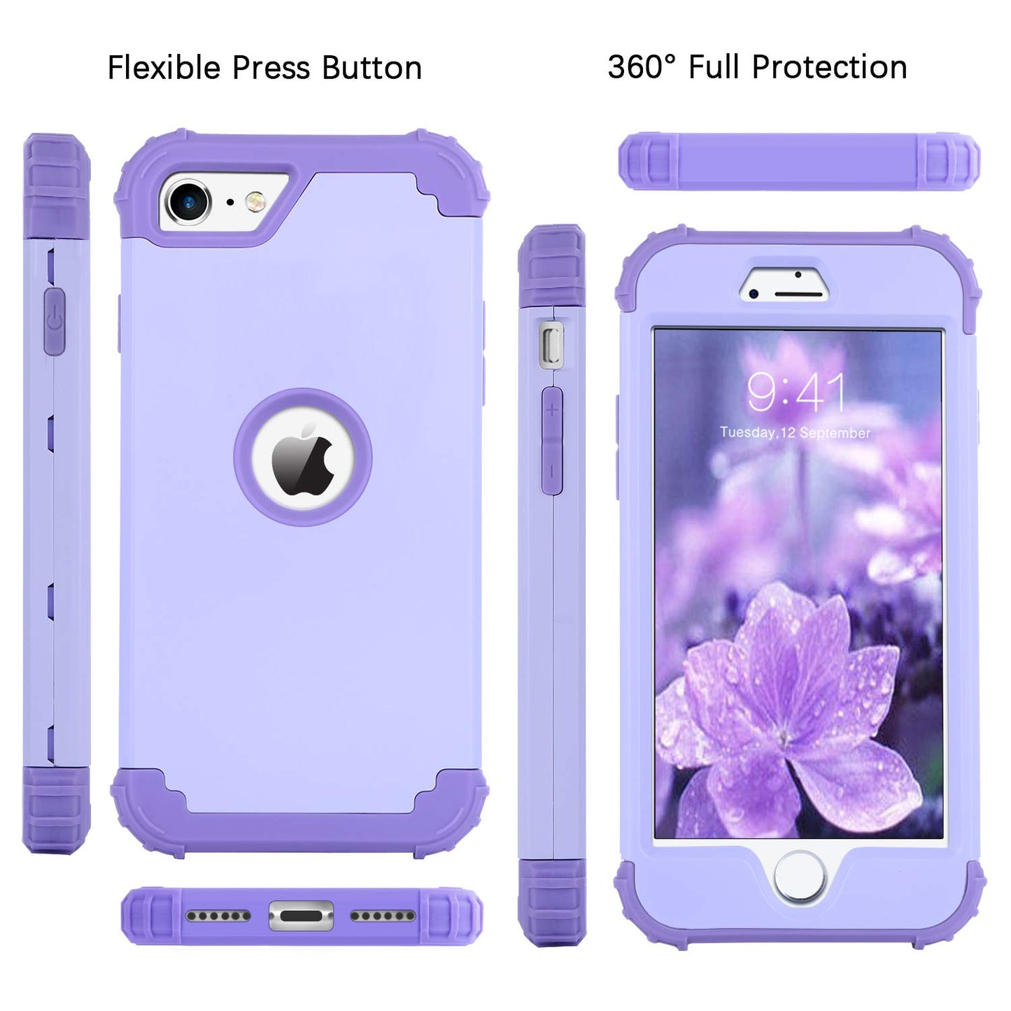 BENTOBEN Funda para iPhone SE 2022/2020 (Morado Claro/Lavanda)