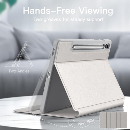 JETech Funda Protectora Folio Stand para Galaxy Tab S10 FE Plus (Silver)