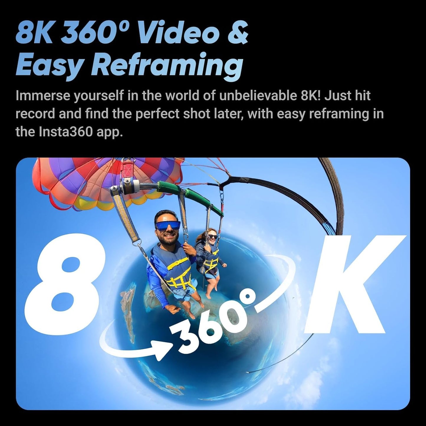 Insta360 X4 - Waterproof 360 8K Action Camera with 48MP Sensors, 5.7K 360 Video, 72MP 360 Photo, AI Editing, for Sports, Travel, Outdoors + 64GB Card + Cleaning Kit