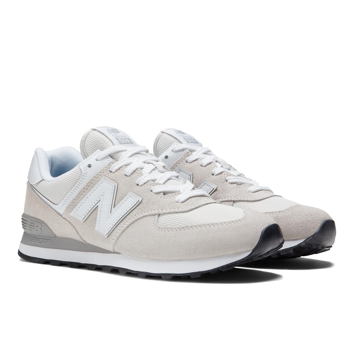 New Balance Men's 574 Core Sneaker, Nimbus Cloud/White